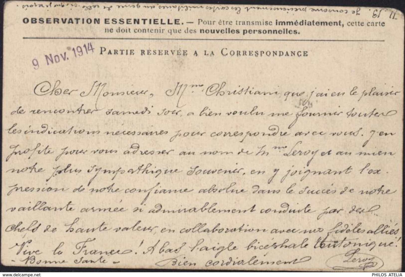 Guerre 14 CP FM Correspondance Armées République Drapeaux Alliés Vignette Croix Rouge Française Secours Blessés - 1. Weltkrieg 1914-1918