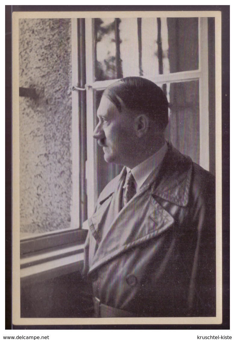 DT- Reich (008390) Propaganda Sammelbild Adolf Hitler"" Bild 196, Besuch Des Führers Nach 10 Jahren. Am Fenster - Briefe U. Dokumente