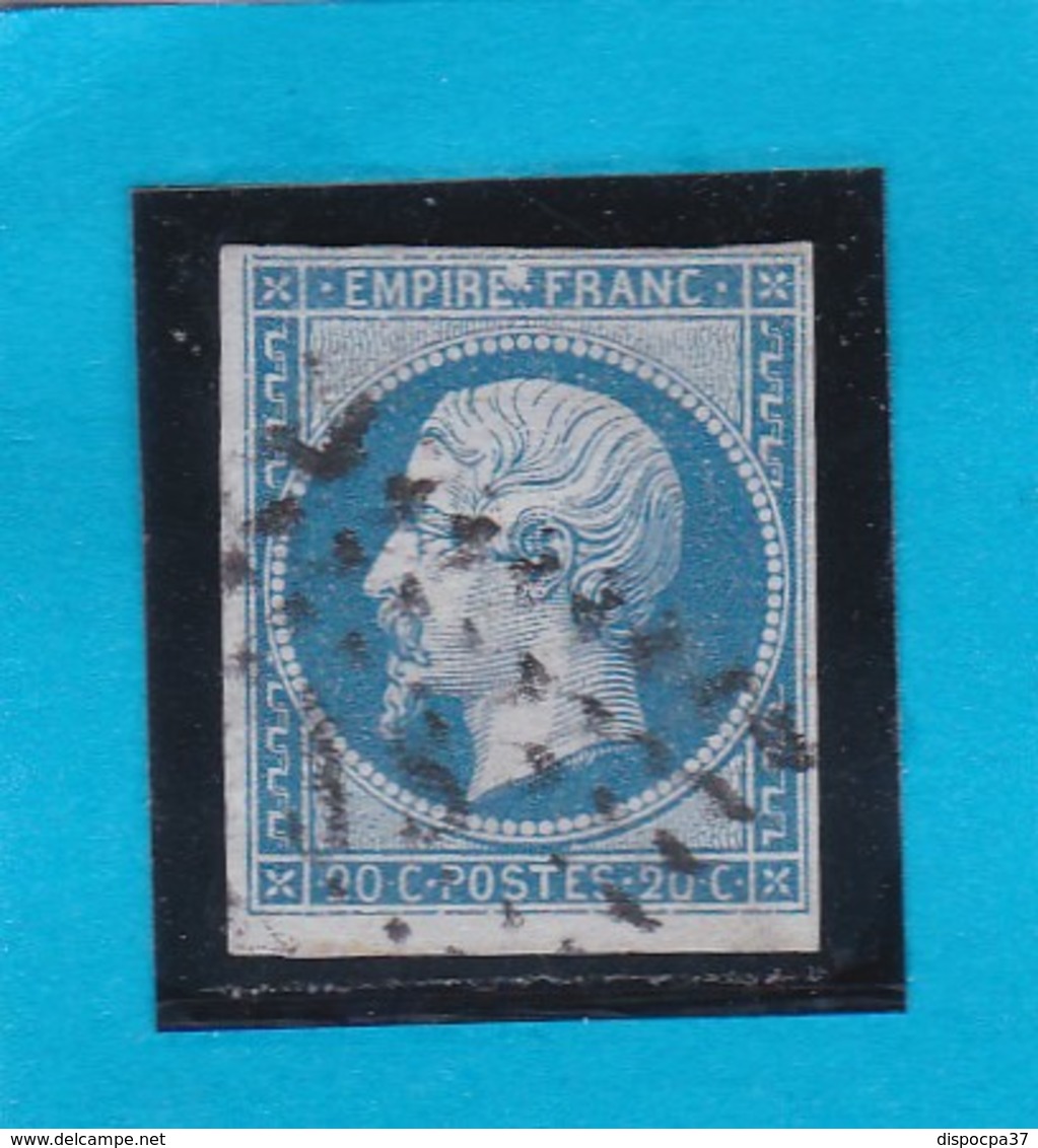 N° 14 B + OBLIT. DE PARIS " JS Romaine "  Bureau Rue D'ANTIN - REF 14112- + Variété - 1853-1860 Napoléon III.