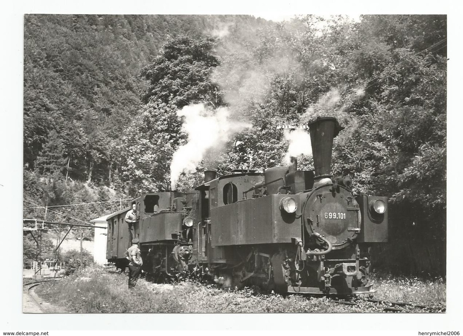 Autriche Austria Train Faisant De L'eau A Rechberg Zellulosefabrik  1968 , Cpm Repro - Other & Unclassified