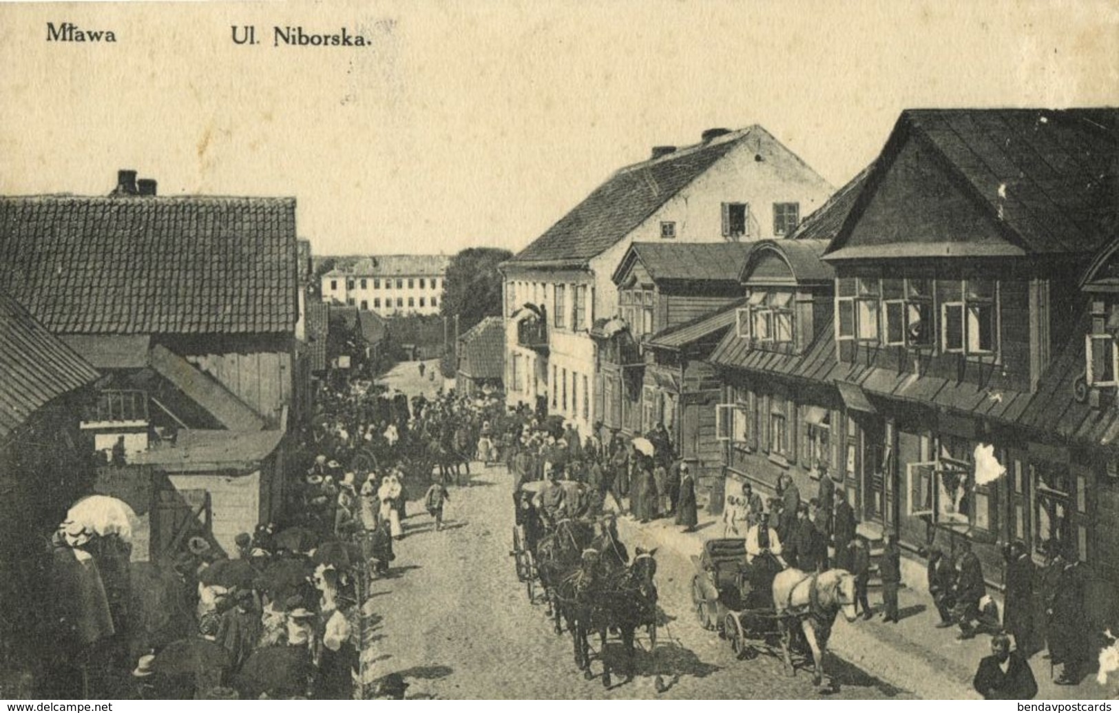 Poland Germany, MŁAWA, Ul. Niborska (1915) East Prussia, Feldpost, Poland - Ostpreussen