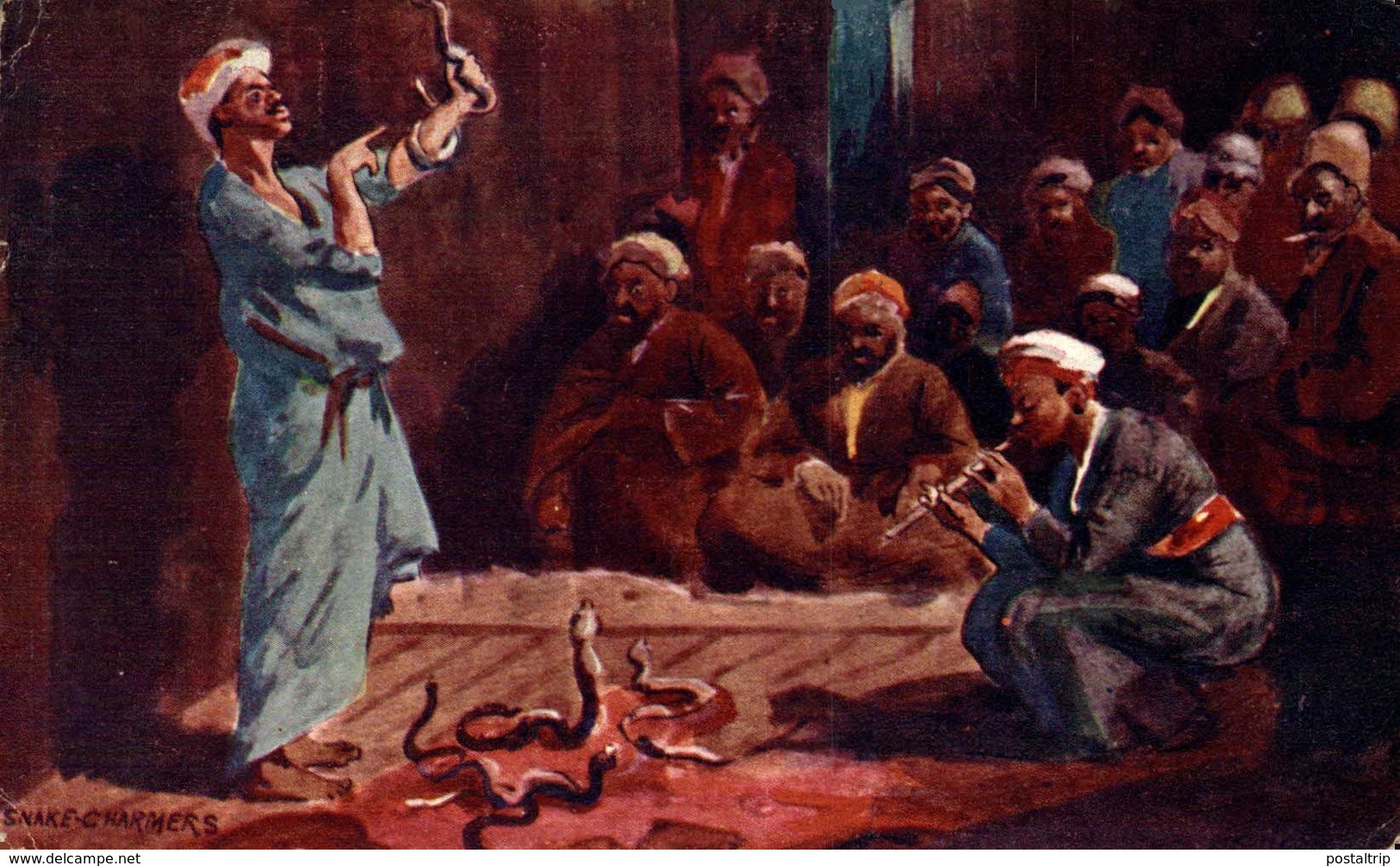 Snake-Charmers. INDIA // INDE. - Inde