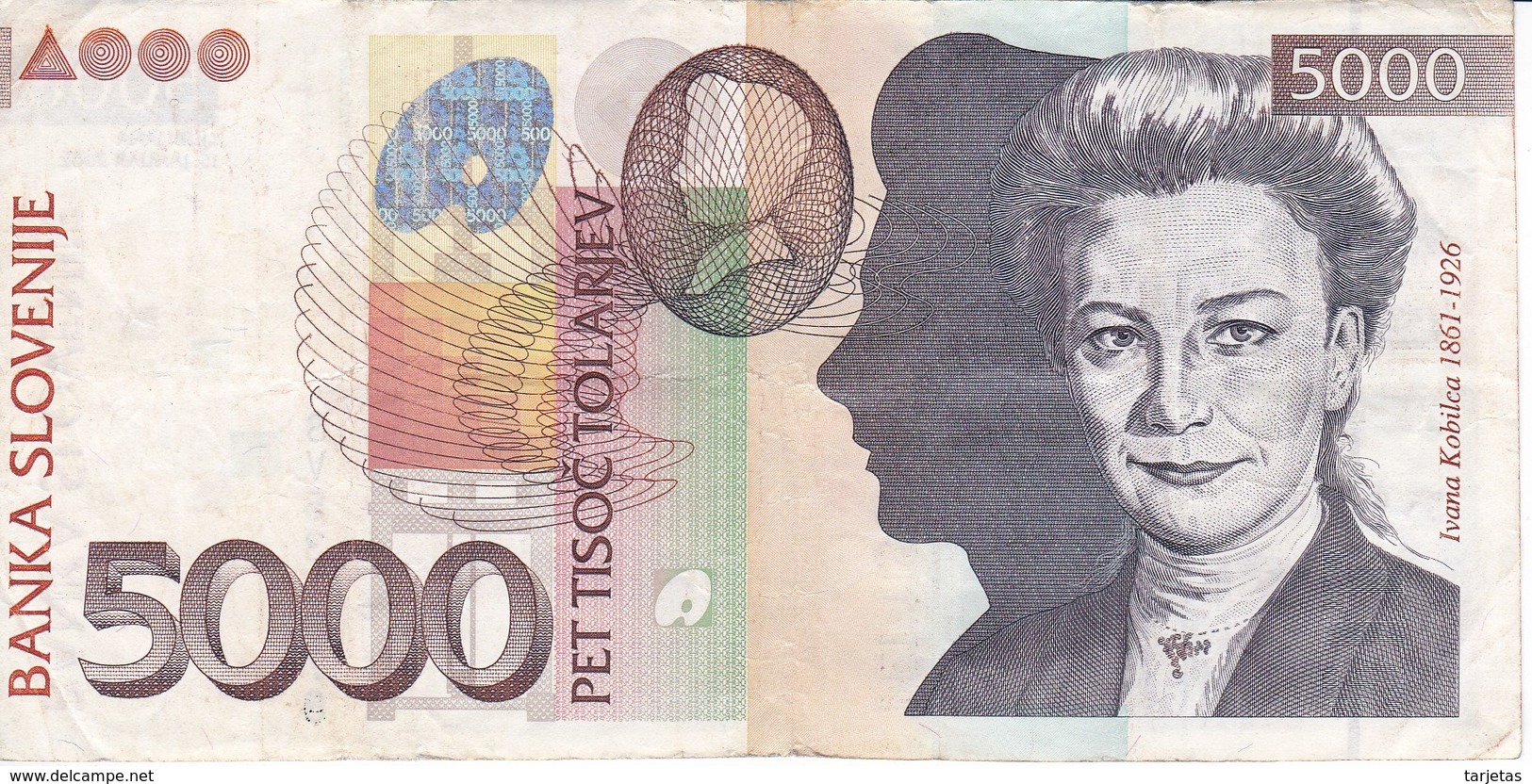 BILLETE DE ESLOVENIA DE 1000 TOLARJEV DEL AÑO 2002 SERIE SV  (BANKNOTE) - Eslovenia