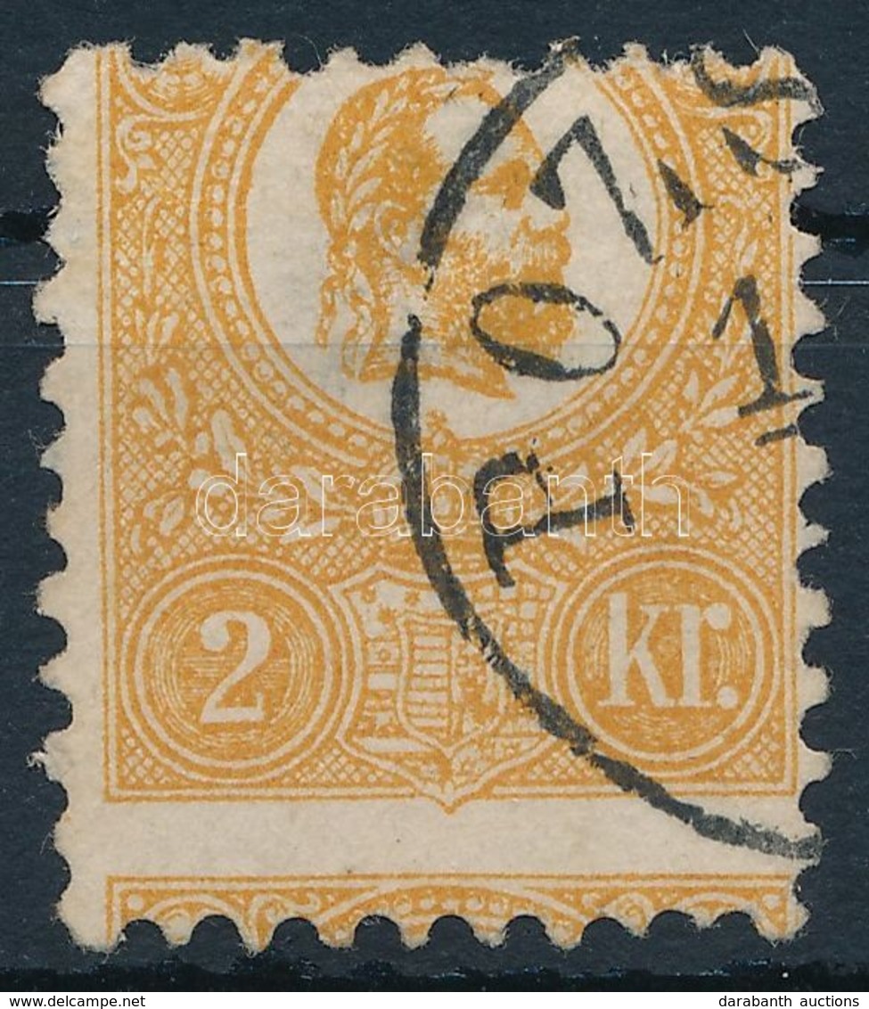 O 1871 Kőnyomat 2kr Képbe Fogazott Bélyeg 'POZS(ONY)'   (26.500) (elvékonyodás / Thin Paper) - Sonstige & Ohne Zuordnung