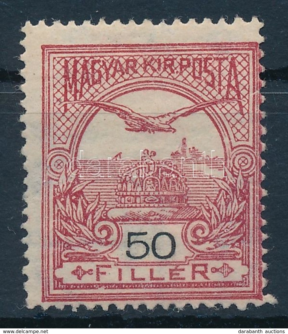 * 1908 Turul 50f Falcos, A Falc Helyén Pótolt Gumi (33.000) Certificate: Glatz - Sonstige & Ohne Zuordnung