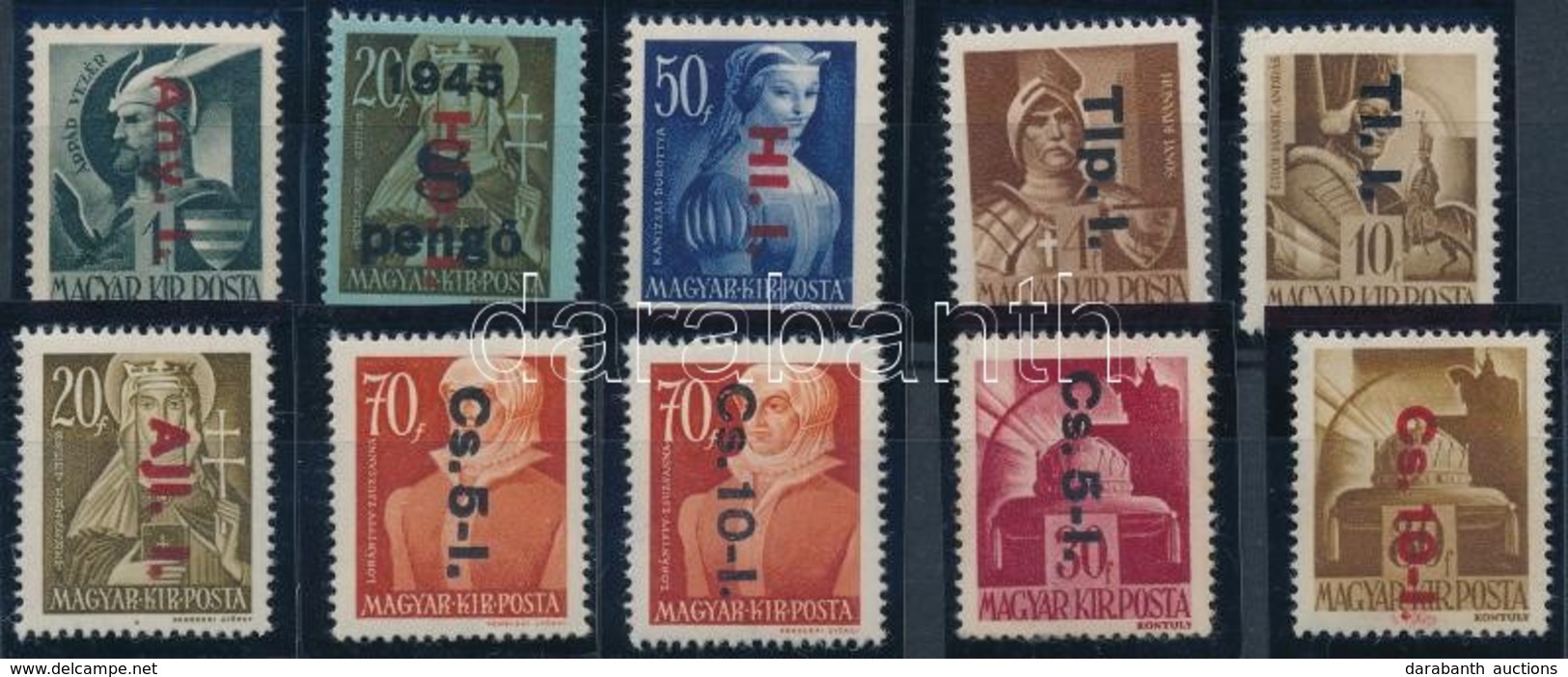 ** 1946 Betűs I. Sor 10 érték, Szép Minőség - Other & Unclassified