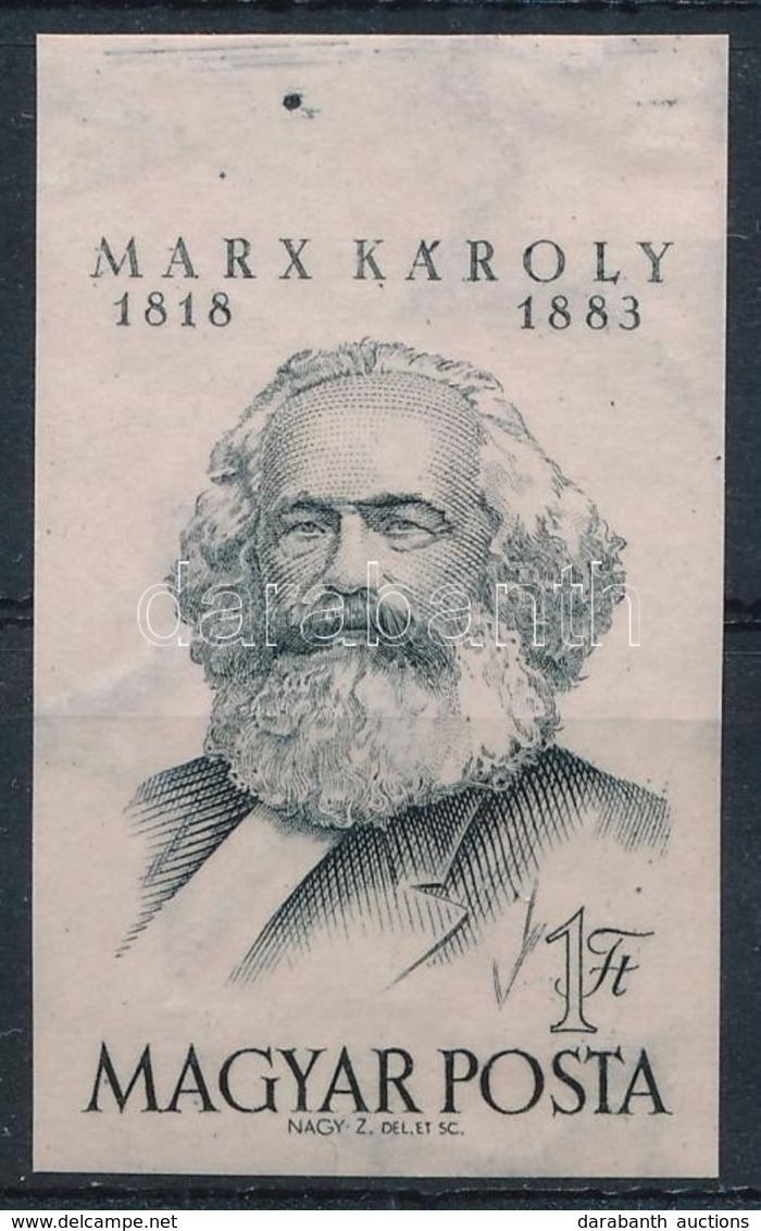 ** 1953 Karl Marx Vágott Bélyeg (8.000) - Sonstige & Ohne Zuordnung