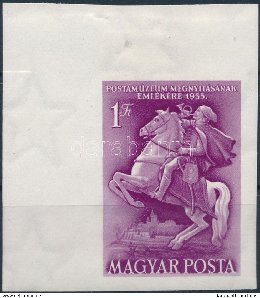 ** 1955 Postamúzeum ívsarki Vágott Bélyeg, ívszélen Falc (6.000) - Other & Unclassified