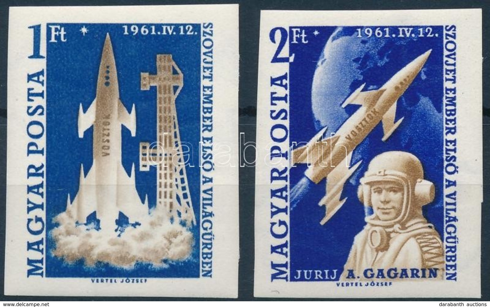 ** 1961 Első Ember A Világűrben - Gagarin Vágott Sor (12.000) - Autres & Non Classés