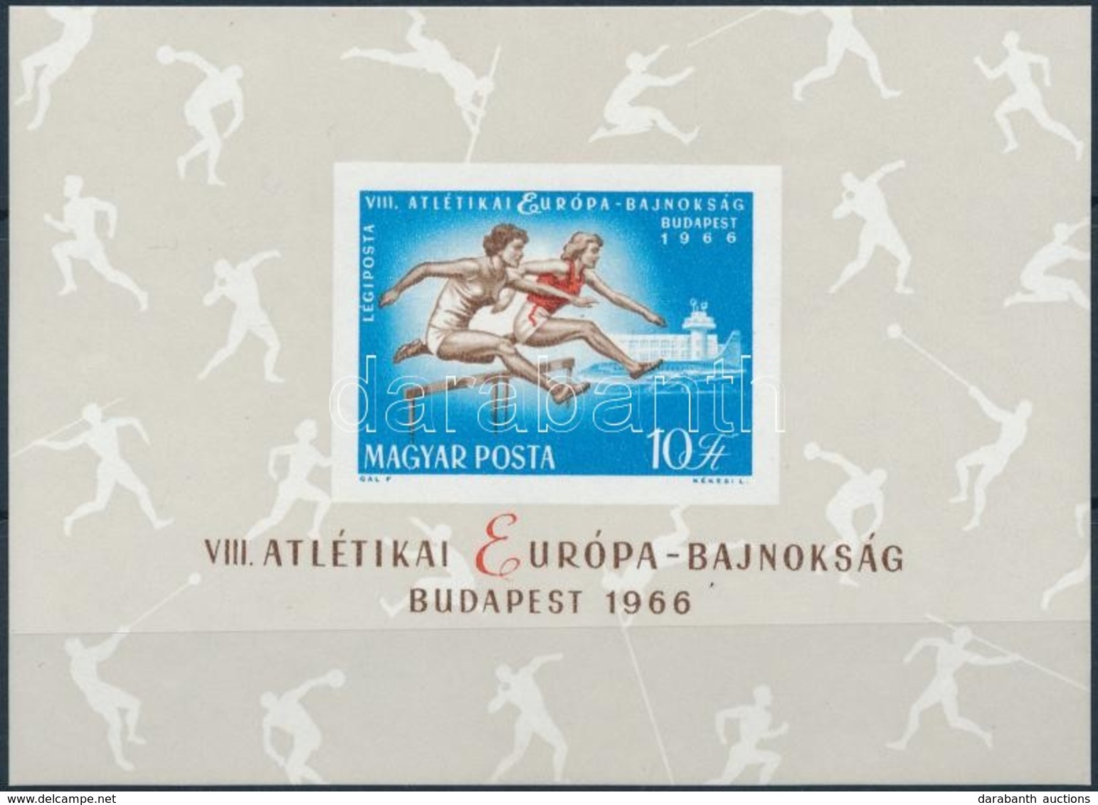 ** 1966 Atlétikai Európa-Bajnokság Vágott Blokk (4.000) - Other & Unclassified