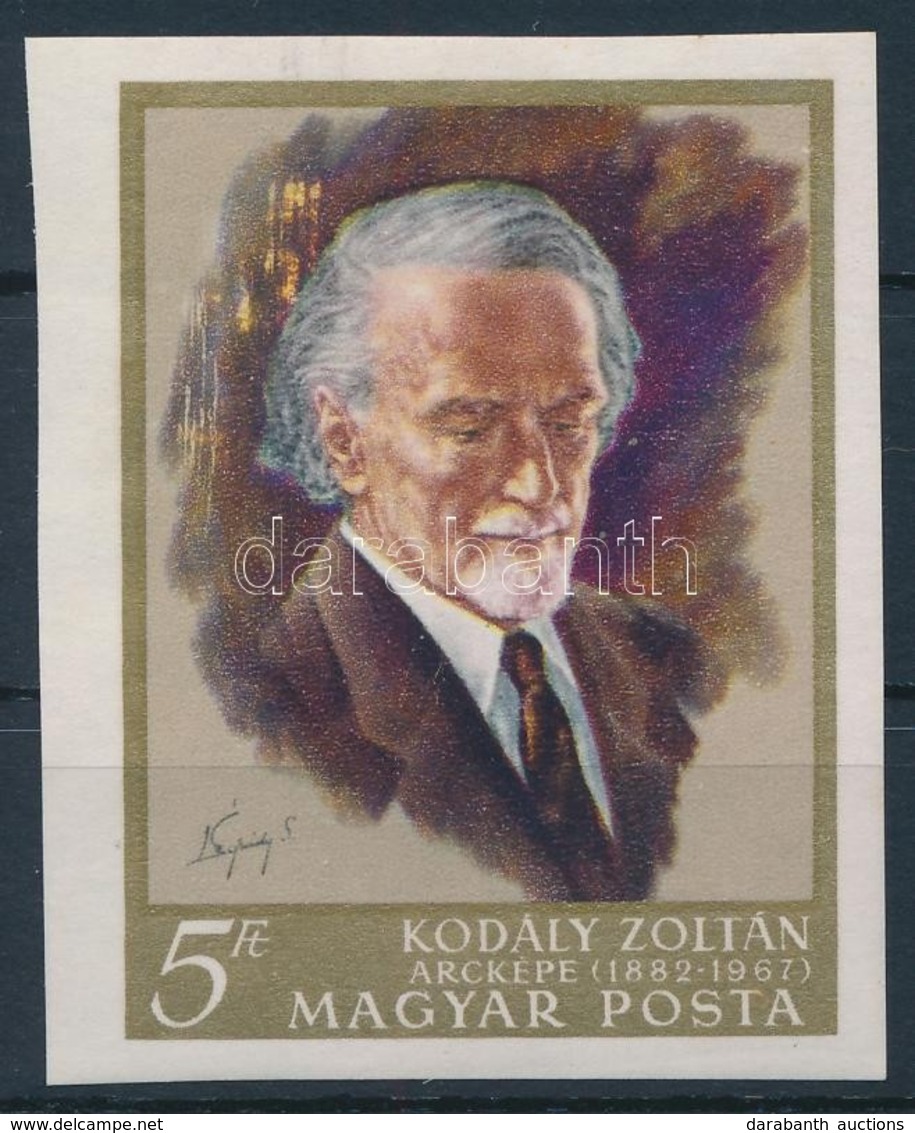 ** 1967 Kodály Zoltán Vágott Bélyeg (rozsda / Stain) - Autres & Non Classés