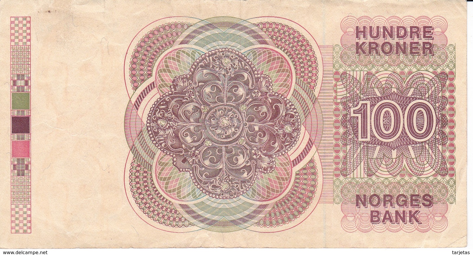 BILLETE DE NORUEGA DE 100 KRONER DEL AÑO 1992  (BANKNOTE) - Norway