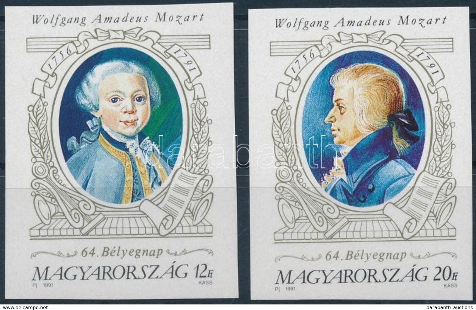 ** 1991 Bélyegnap (64.) - Festmények (XXIII.) Vágott Sor (7.000) - Sonstige & Ohne Zuordnung