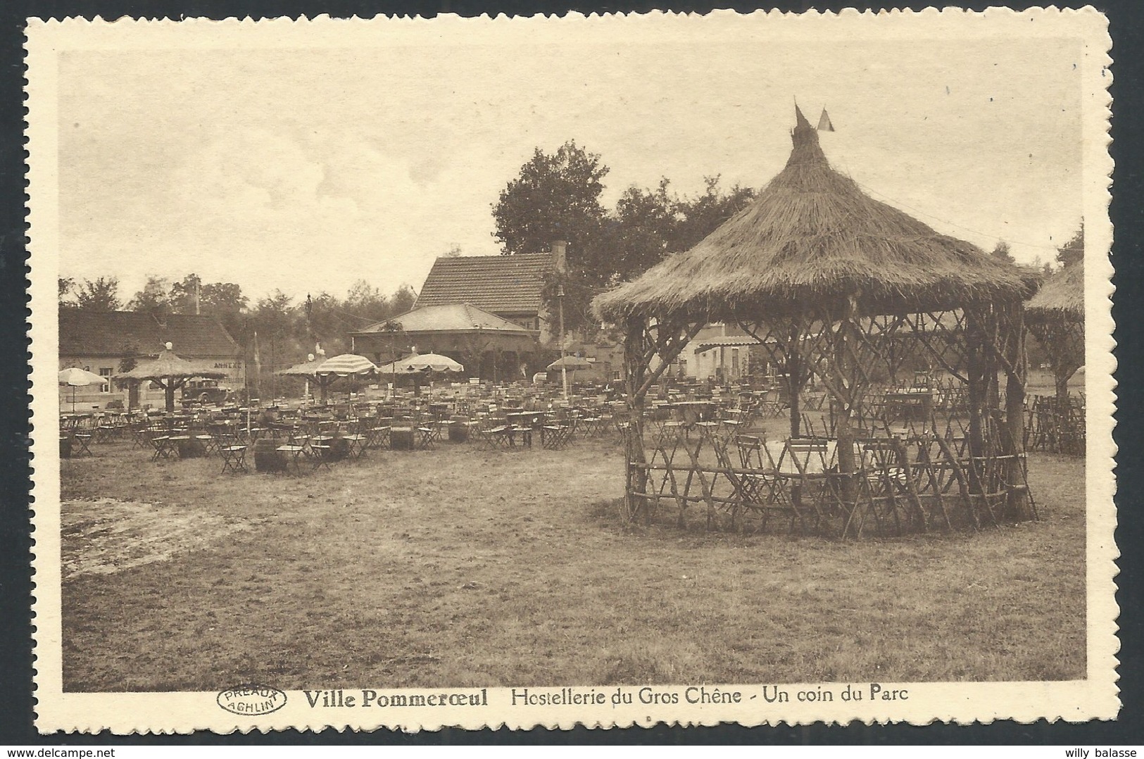 +++ CPA - VILLE POMMEROEUL - Bernissart - Publicité Hostellerie Du Gros Chêne - Coin Du Parc // - Bernissart