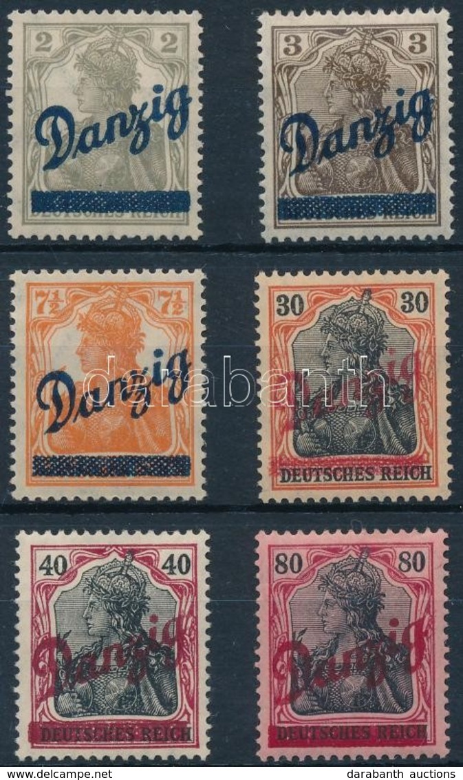 * Danzig 1920 Mi 32, 34, 35, 37, 38, 40 (*Mi EUR 242.-) Garancia Nélkül / No Guarantee - Other & Unclassified