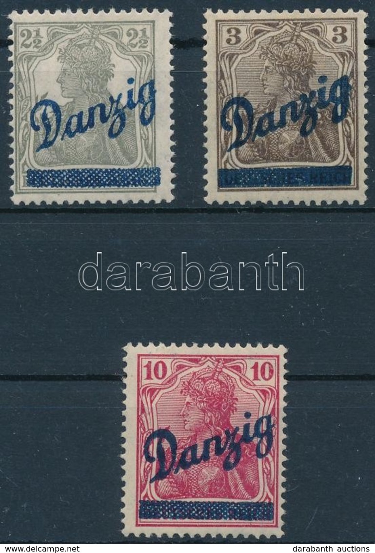 ** Danzig 1920 Mi 33, 34, 36 (*Mi EUR 763.-) Garancia Nélkül / No Guarantee - Other & Unclassified