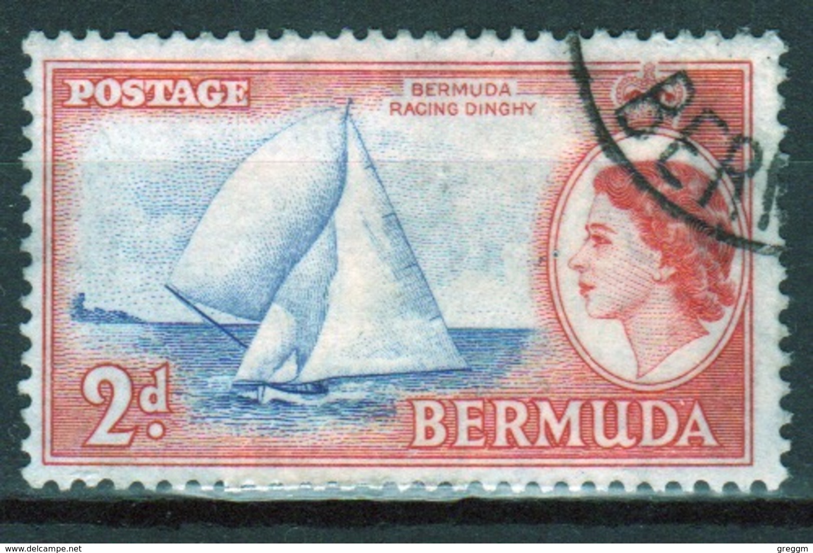 Bermuda Elizabeth II 2d Single Stamp From The 1953 Definitive Set. - Bermuda