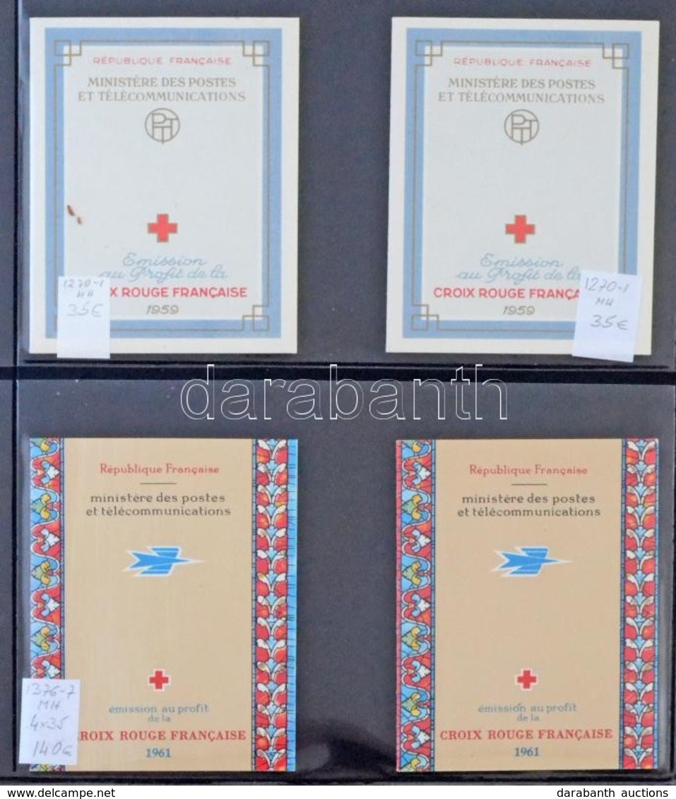 ** Franciaország Vöröskereszt Füzetek 1959-1975 Másodpéldányokkal Lindner Levélberakóban (Mi EUR 1.014.-) - Autres & Non Classés