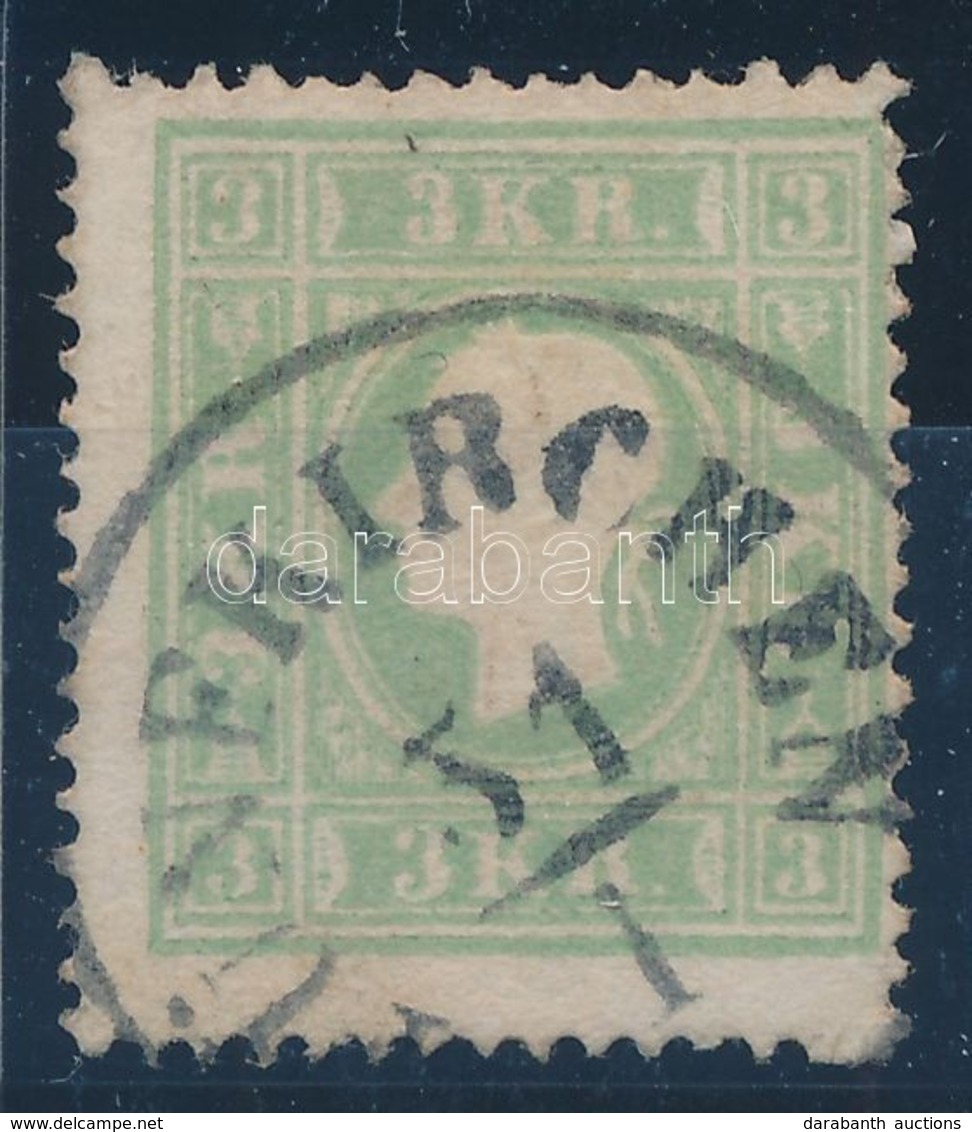 O 1858 3kr Világoszöld '(F)ÜNFKIRCHEN' - Other & Unclassified