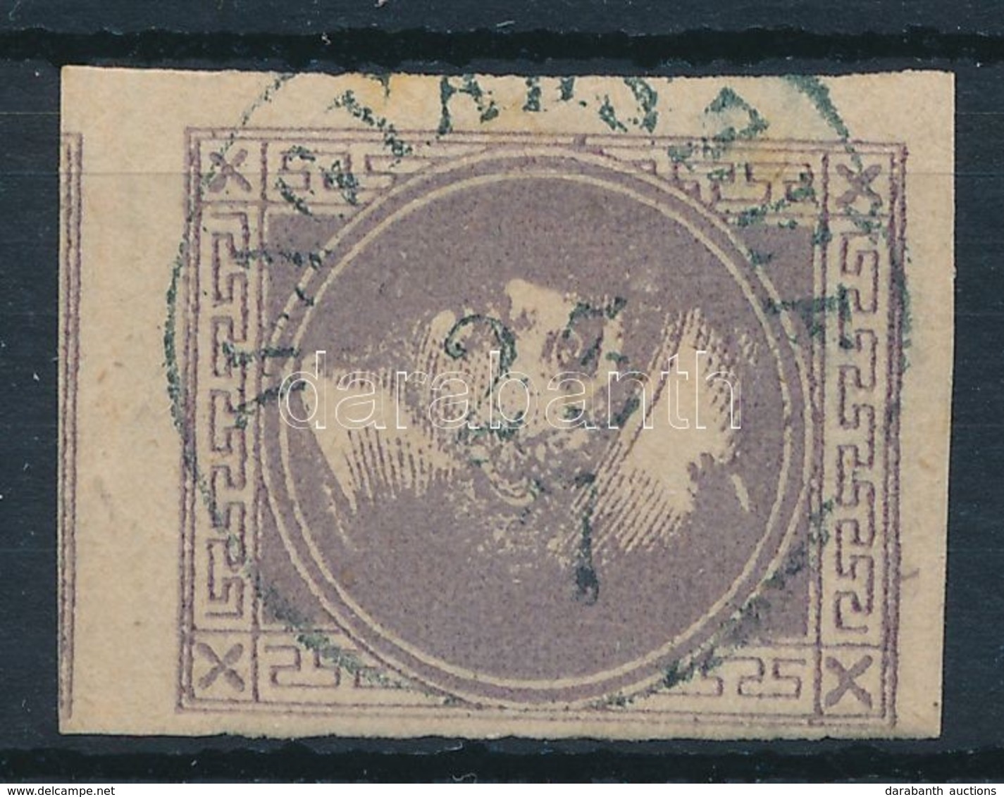 O 1867 Hírlapbélyeg, Szürkéslila, Ib Típus, Kék 'MAGYARSZÉK'. Certificate: Goller - Other & Unclassified