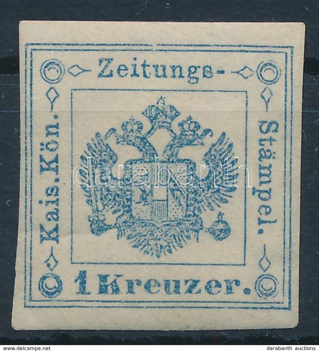 * 1858 1kr Ia. Tipusú Világoskék Hírlapilletékbélyeg. Certificate: Steiner - Andere & Zonder Classificatie