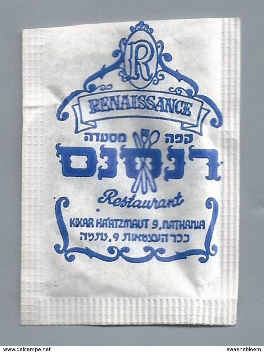 Suikerzakje.- RENAISSANCE RESTAURANT. Kikar Haazmaut 9, Netanya, Israël . Sugar Sucre Zucchero Zucker - Suiker