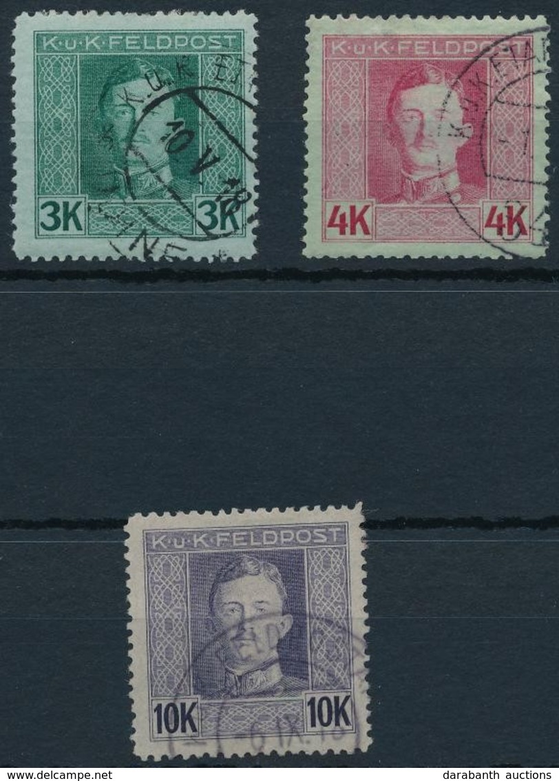 O 1917-1918 Károly Fejes Forgalmi Sor 3K, 4K, 10K (13.900) - Other & Unclassified