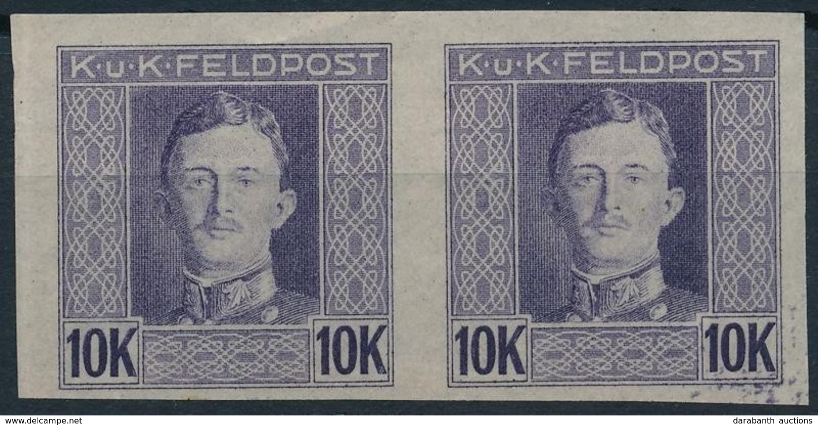 (*) 1917-1918 Károly Fejes Forgalmi Sor 10K Vágott Pár - Other & Unclassified