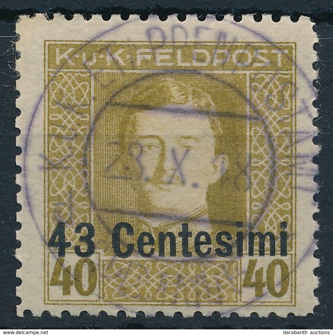 O Olaszország Részére 1918 Forgalmi 43C/40h 11 1/2 Fogazással - Other & Unclassified