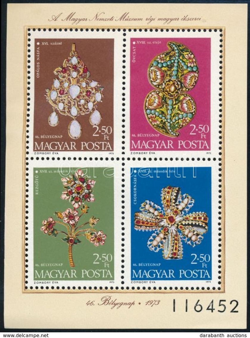 ** 1973 Bélyegnap (46.) - A Magyar Nemzeti Múzeum Régi Magyar ékszerei 27 Db Blokk (8.100) - Other & Unclassified