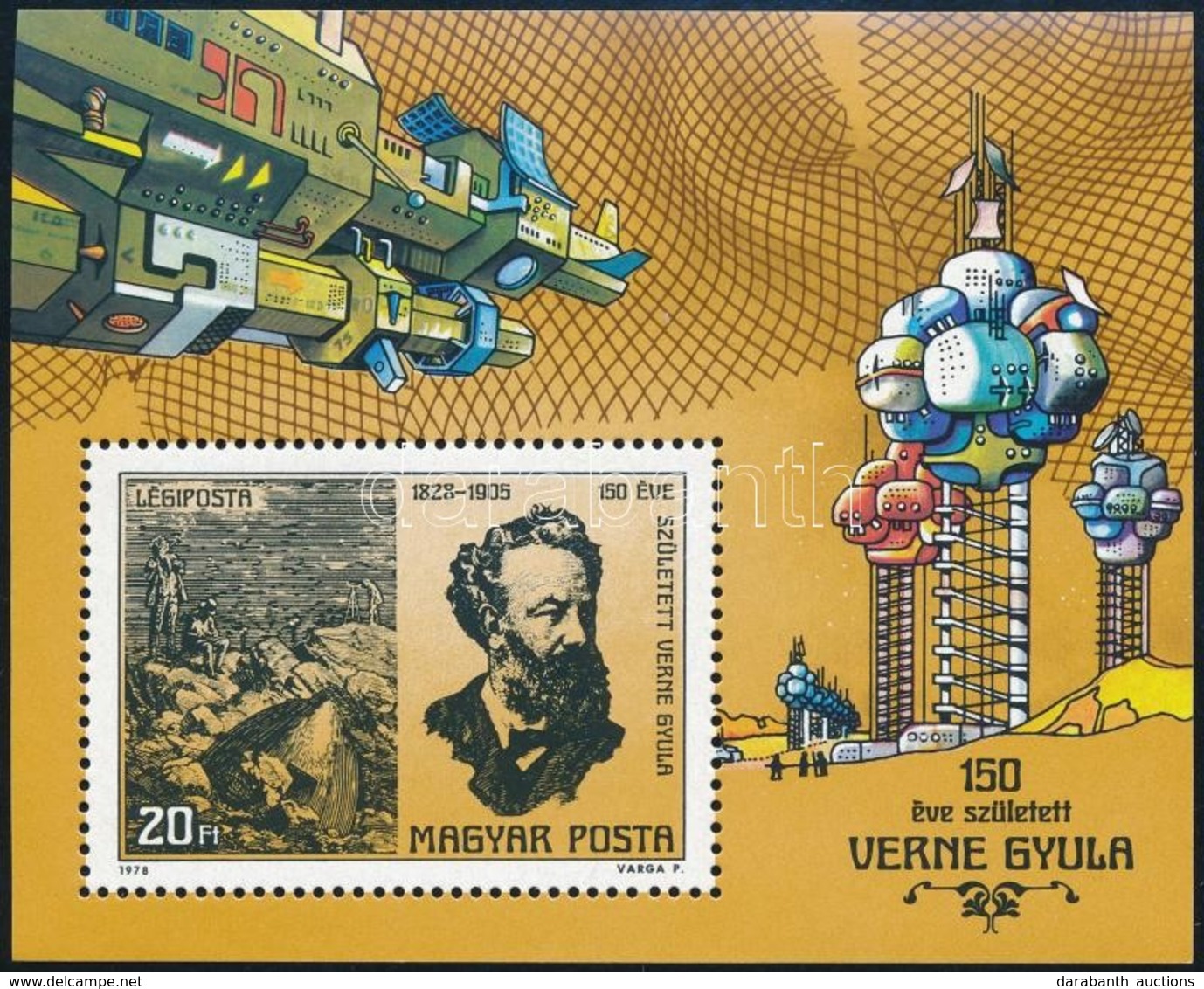 ** 1978 Fantasztikum Az űrkutatásban - Verne 11 Db Blokk (4.400) - Sonstige & Ohne Zuordnung