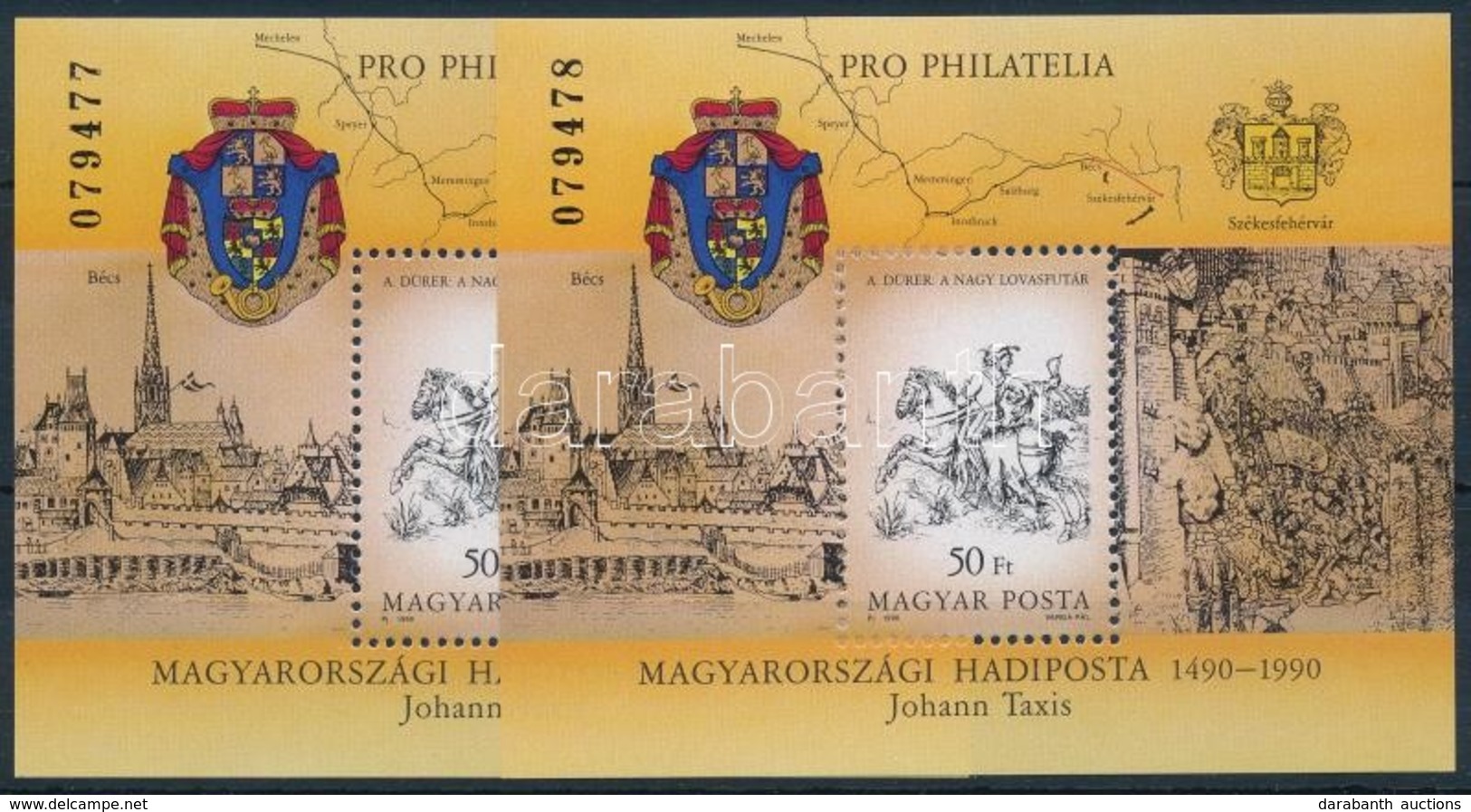 ** 1990 Pro Philatelia (II.) 2 Db Blokk (3.000) - Other & Unclassified