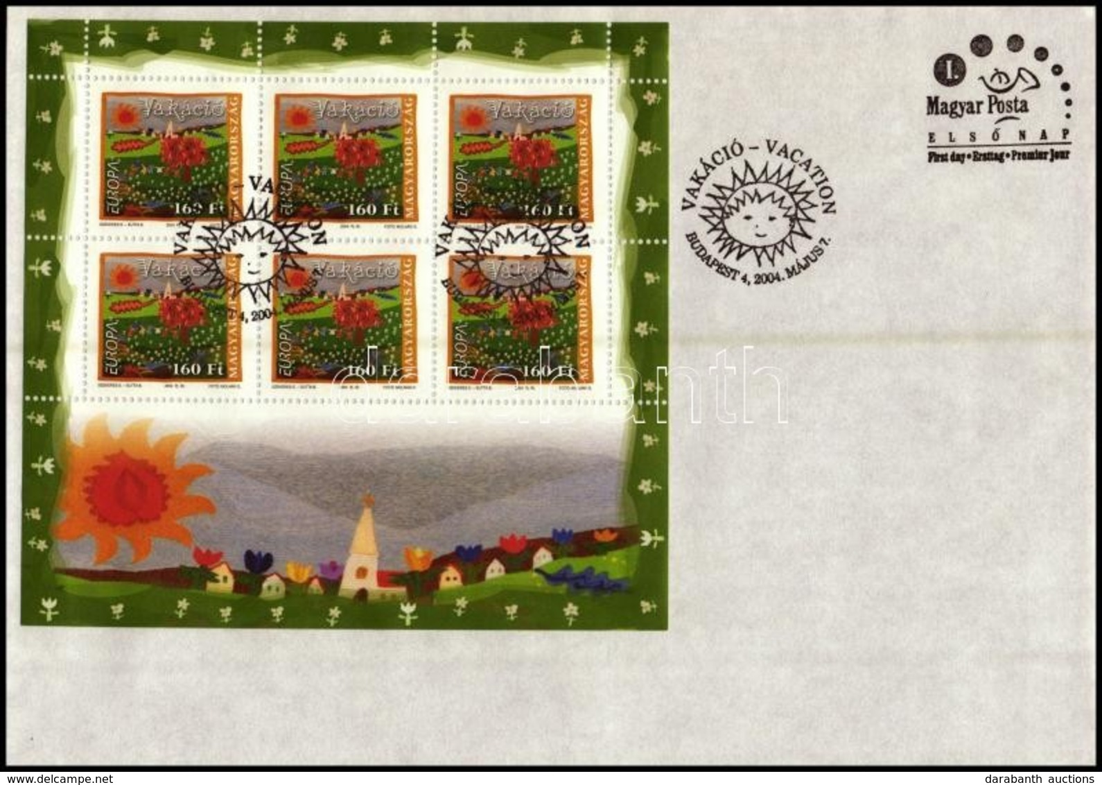 2004 Europa CEPT: Vakáció Kisív FDC-n (5.500) - Sonstige & Ohne Zuordnung