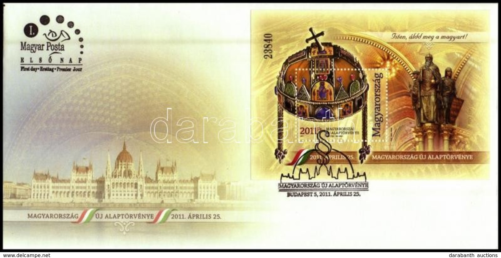 2011 Magyarország új Alaptörvénye Blokk FDC-n - Autres & Non Classés