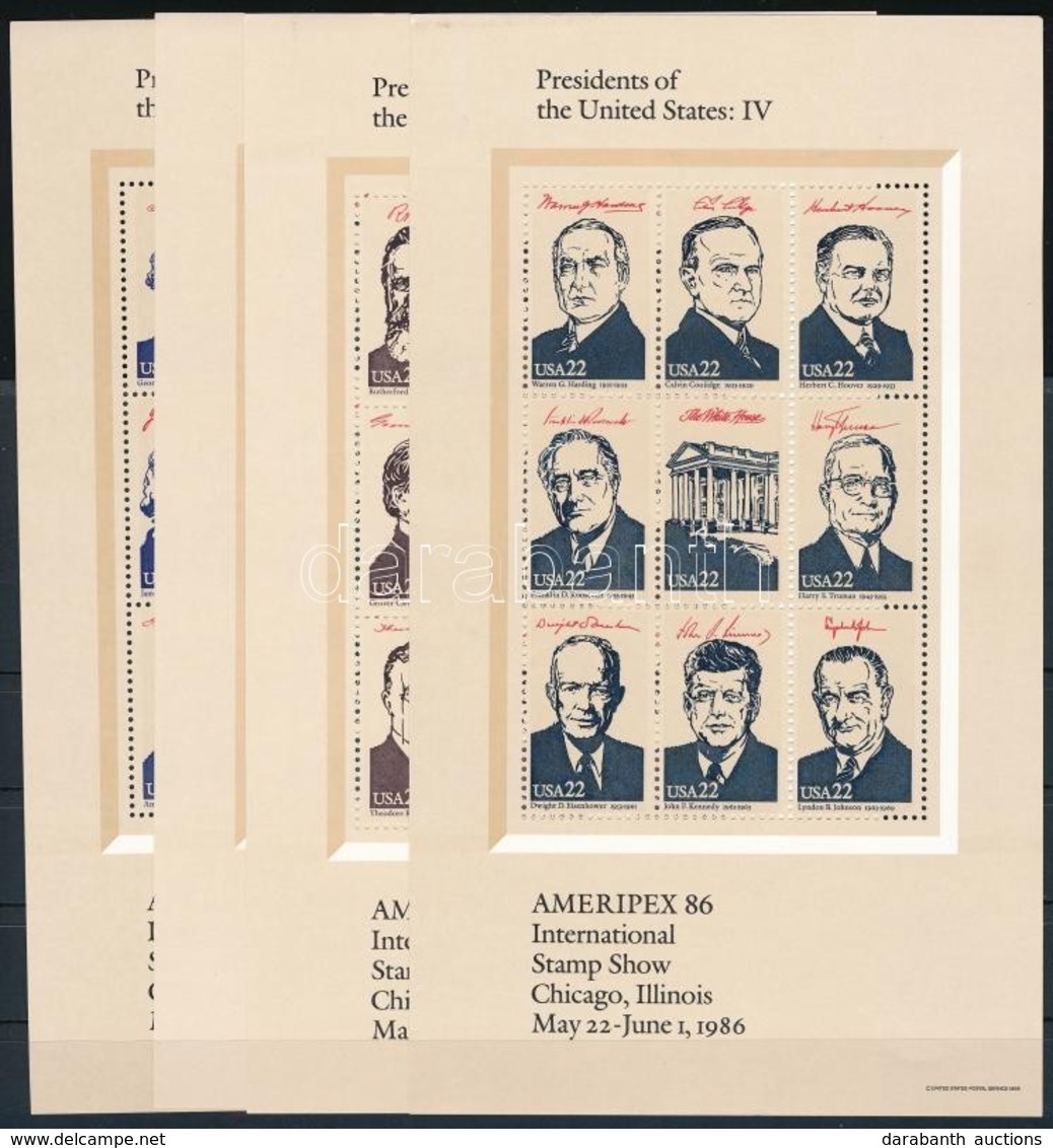 ** 1986 Bélyegkiállítás Blokksor,
Stamp Exhibition Block Set
Mi 17-20 - Autres & Non Classés