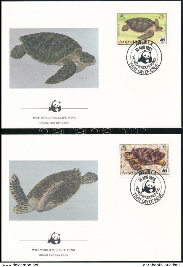 1983 WWF: Teknős Sor Mi 541-544 4 Db FDC-n - Sonstige & Ohne Zuordnung