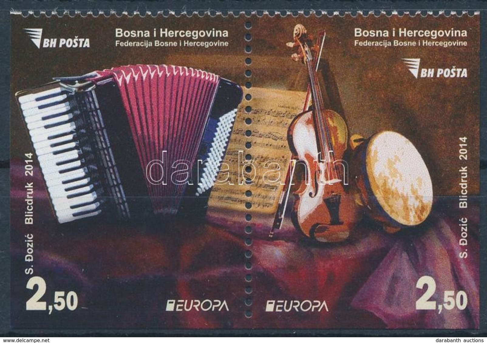 ** 2014 Europa CEPT Zene Pár,
Europa CEPT Music Pair
Mi 638-639 - Sonstige & Ohne Zuordnung