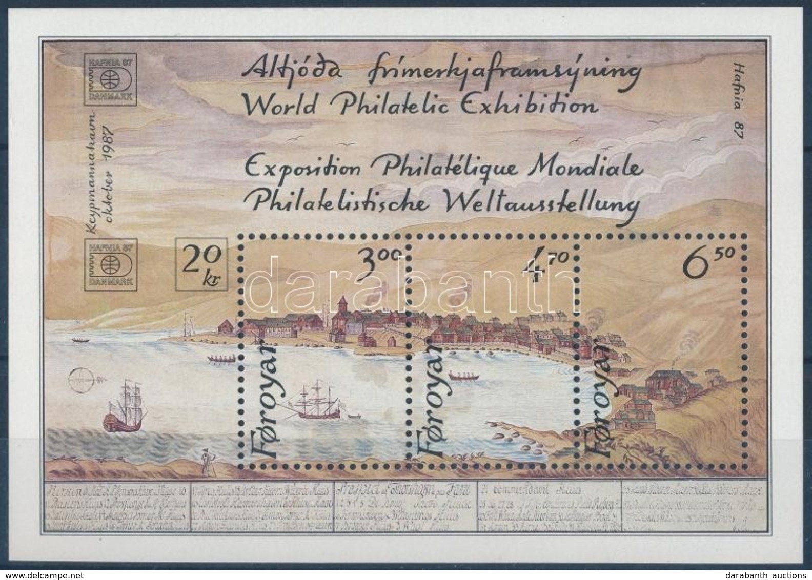 ** 1986 Bélyegkiállítás Blokk,
Stamp Exhibition Block
Mi 2 - Autres & Non Classés