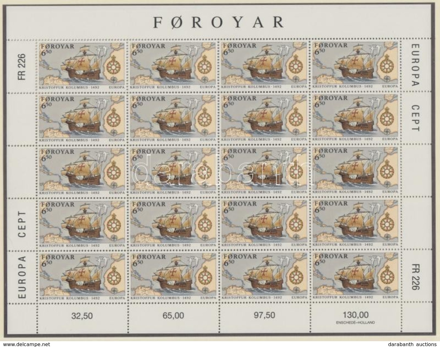 ** 1992 Europa CEPT Kisív Sor Mi 231-232 - Andere & Zonder Classificatie