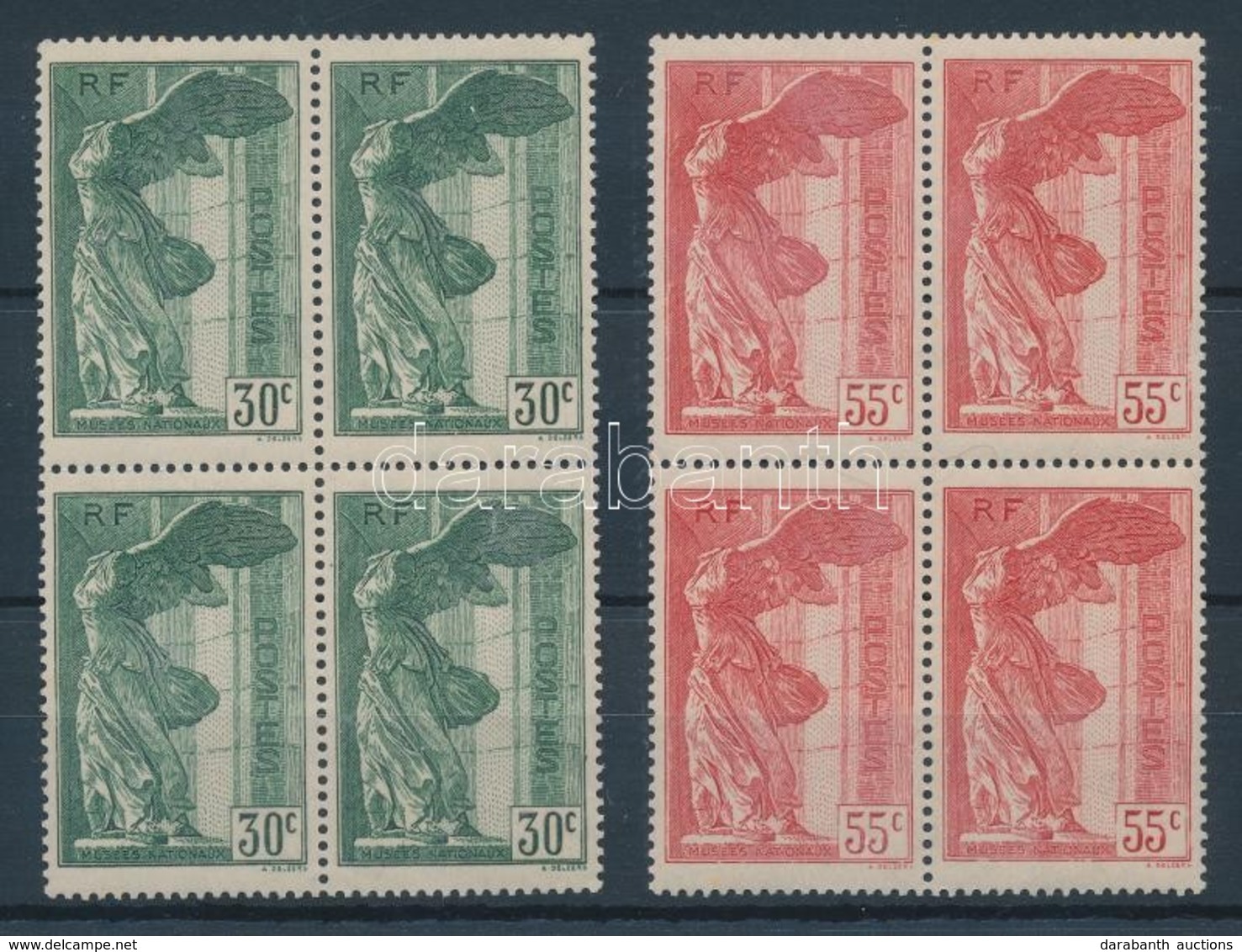 ** 1937 Louvre Mi 359-360 Négyes Tömbökben - Autres & Non Classés