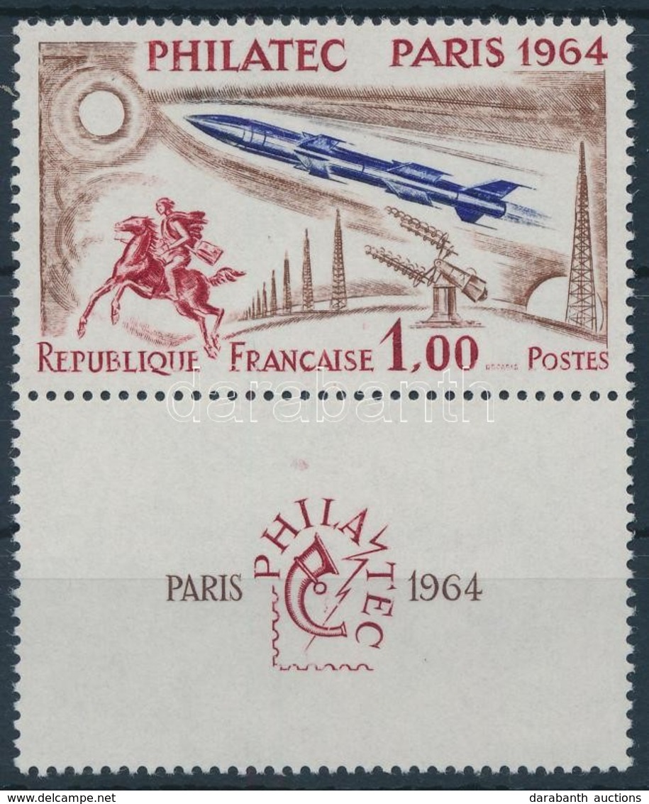 ** 1964 Kiállítás 'Philatec', Párizs (III). Bélyeg Szelvénnyel,
Exhibition 'Philatec', Paris (III). Stamp With Coupon
Mi - Other & Unclassified