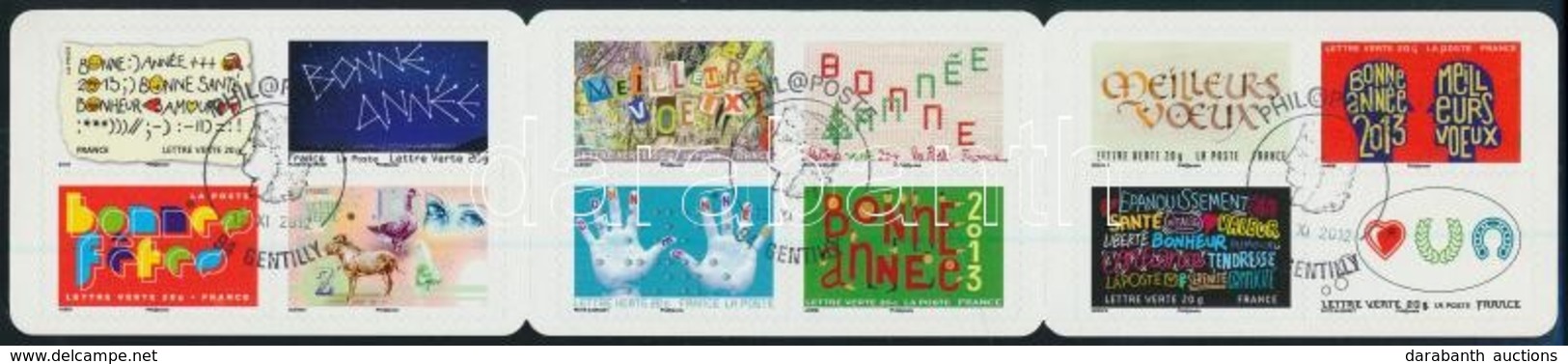 O 2012 Üdvözlő Bélyegek Bélyegfüzet Elsőnapi Bélyegzéssel,
Greetings Stamps Stamp-booklet With First Day Cancellation
Mi - Autres & Non Classés
