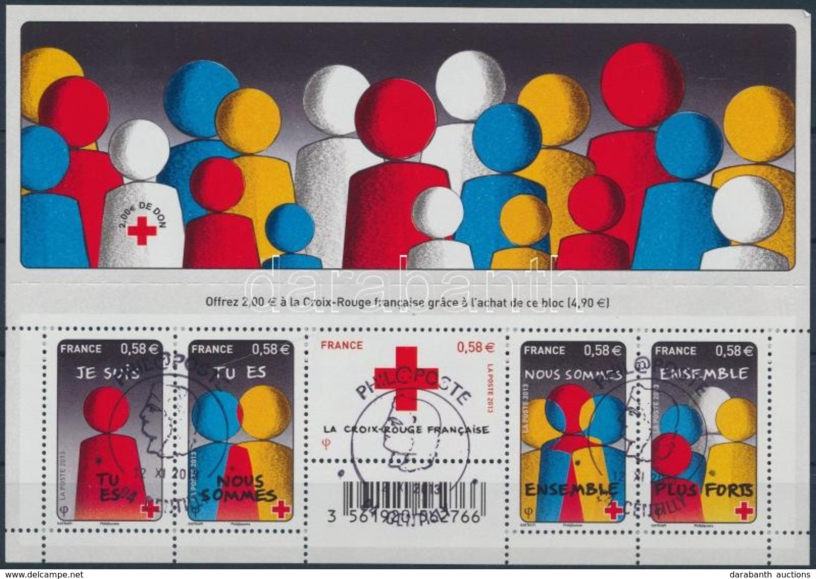O 2013 Vöröskereszt Blokk Elsőnapi Bélyegzéssel,
Red Cross Stamp Block With First Day Cancellation
Mi 238 - Autres & Non Classés