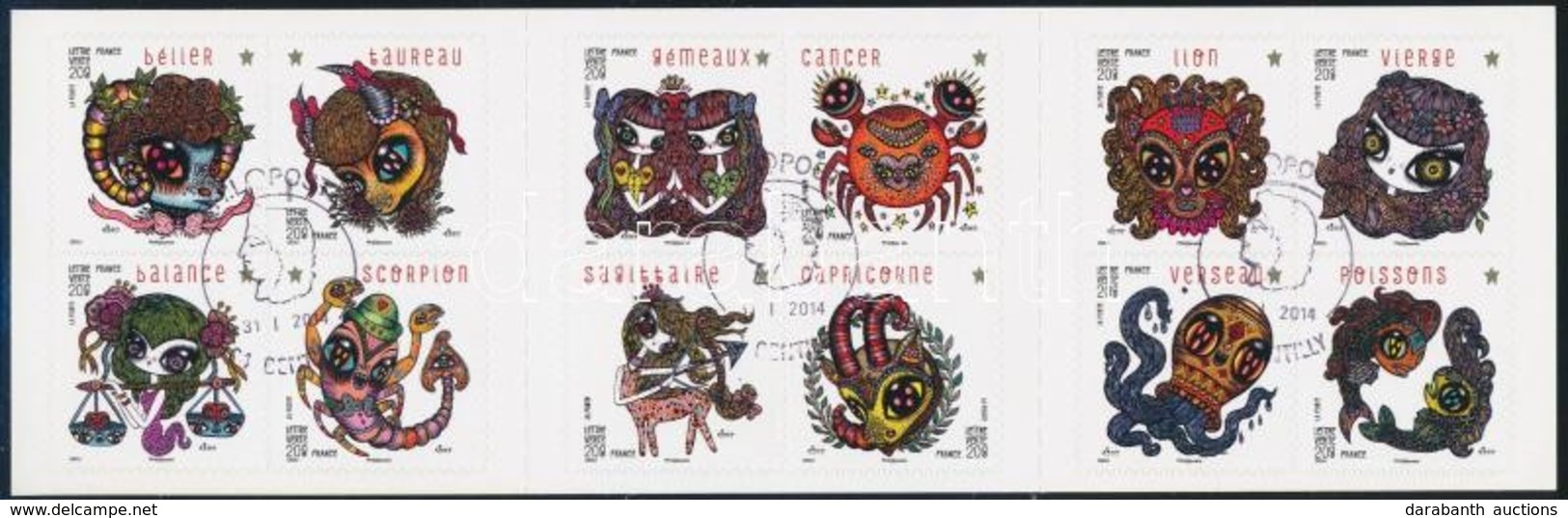 O 2014 Állatövi Jegyek Bélyegfüzet Elsőnapi Bélyegzéssel,
Zodiac Signs Stamp-booklet With First Day Cancellation
Mi 5765 - Autres & Non Classés