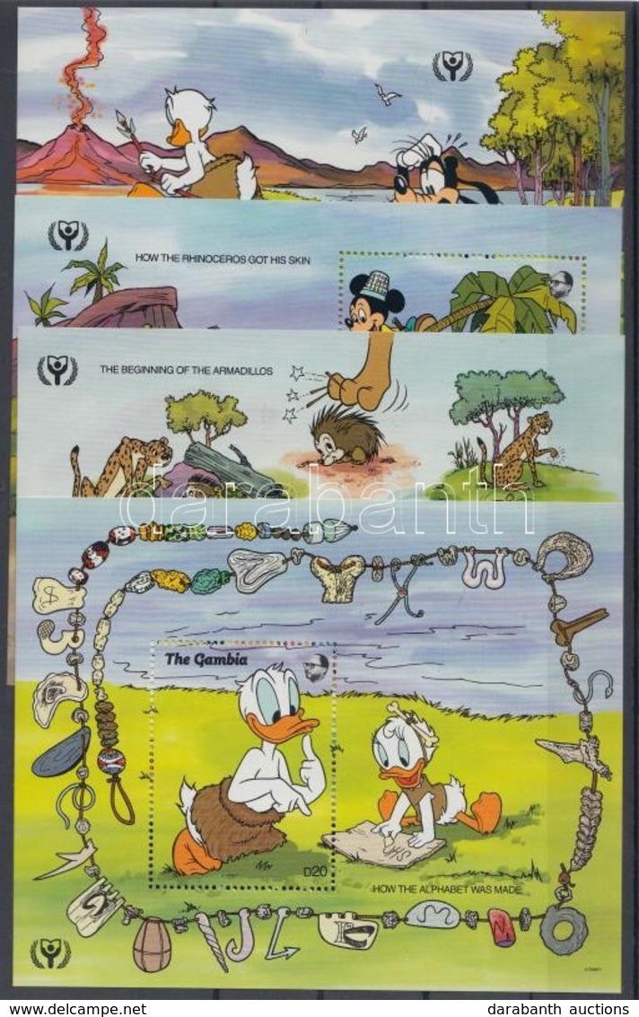 ** 1991 Olvasás éve; Walt Disney Sor Mi 1198-1205 + Blokk Sor Mi 122-125 - Autres & Non Classés