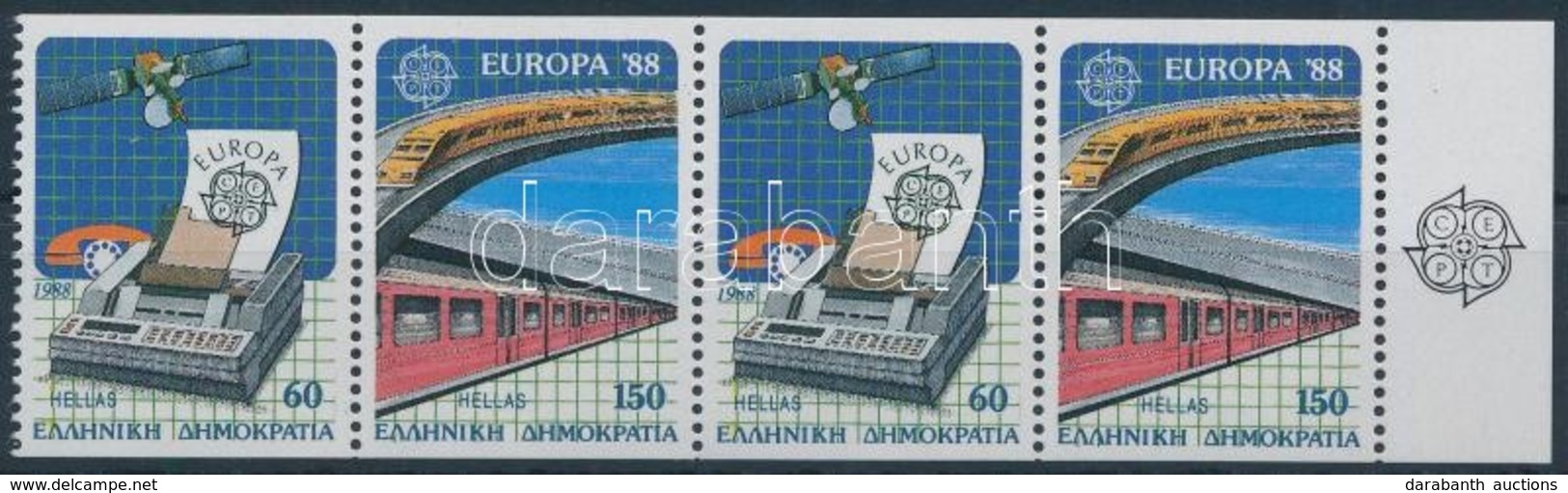 ** 1988 Europa CEPT ívszéli Négyescsík,
Europa CEPT Margin Stripe Of 4
Mi 1685 C-1686 C - Other & Unclassified