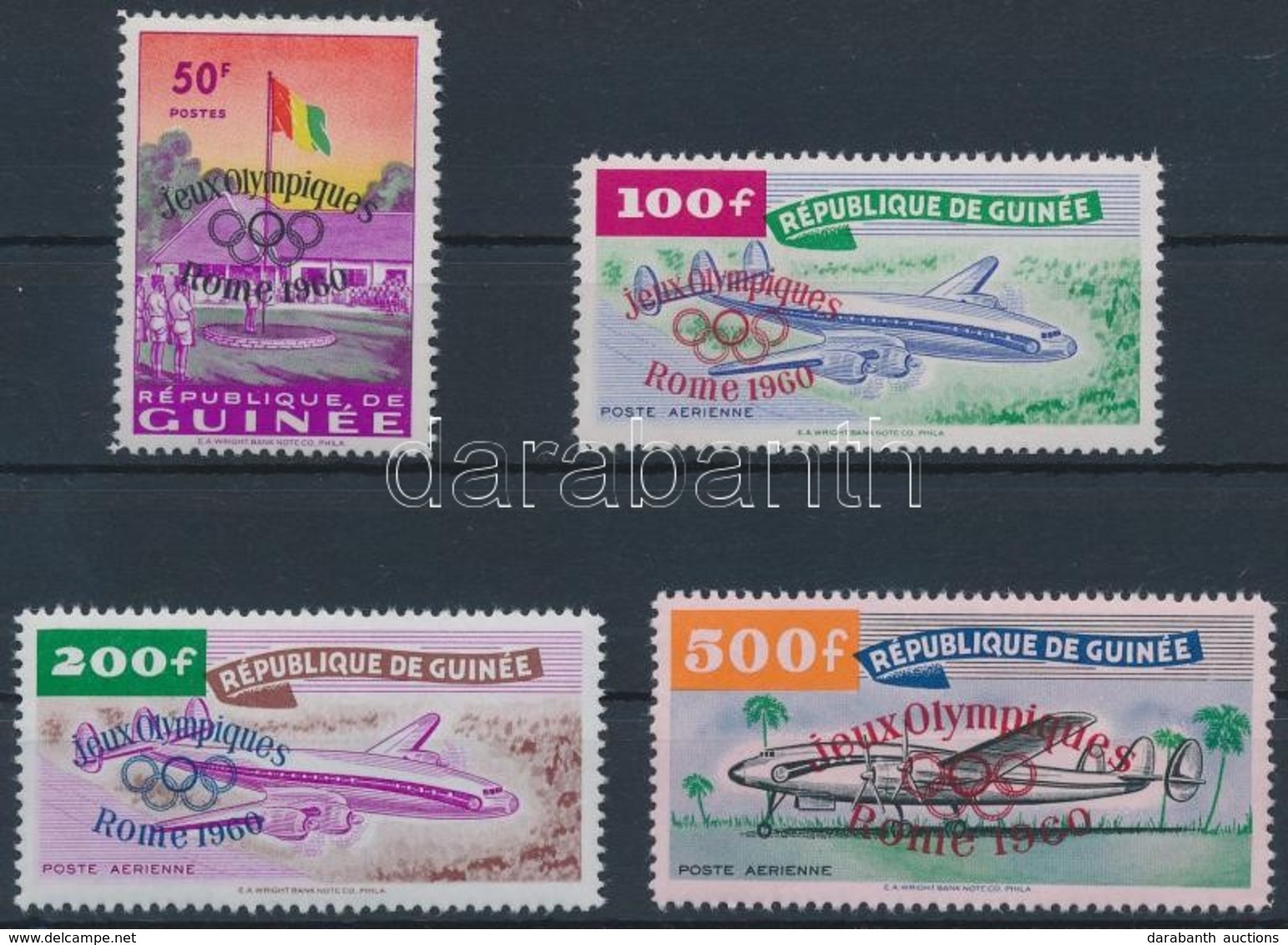 ** 1960 Nyári Olimpia Sor 100Fr Földi Nélkül Mi 49, 51-53 - Other & Unclassified