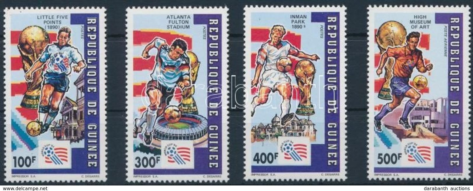 ** 1994 Labdarúgó-világkupa 1994, USA Sor,
Football World Cup 1994, USA Set
Mi 1367 A - 1370 A - Sonstige & Ohne Zuordnung