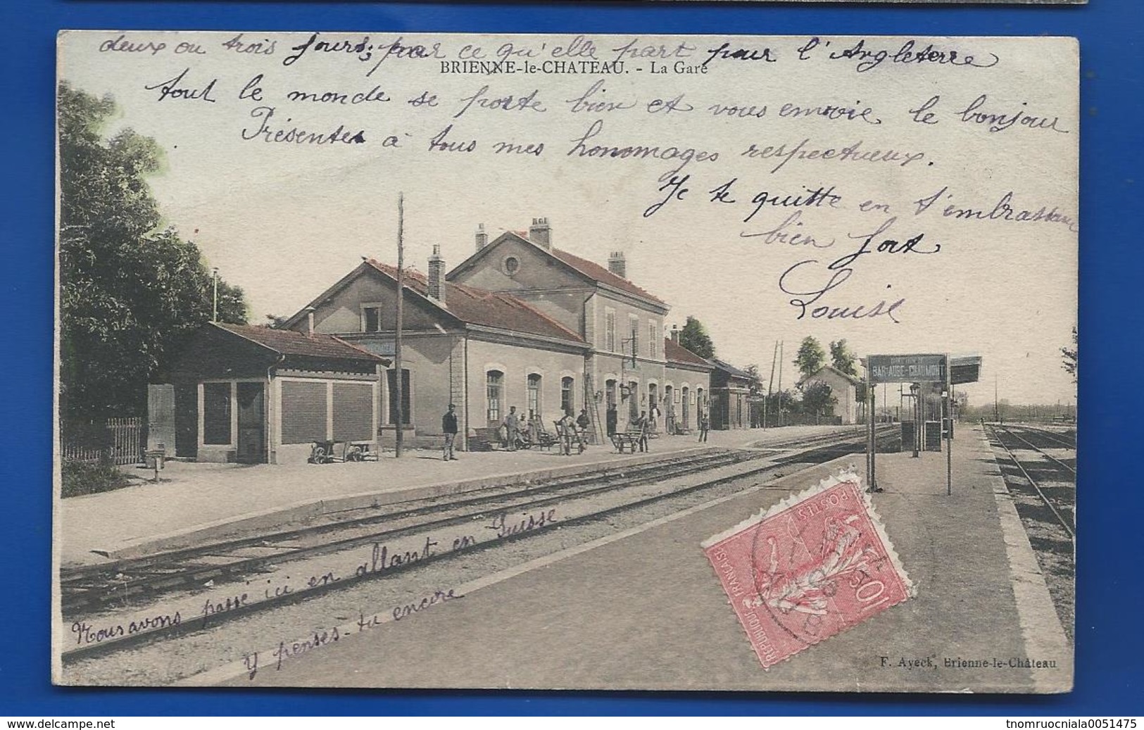 BRIENNE-LE-CHATEAU    La Gare     Animées        écrite En 1905 - Other & Unclassified