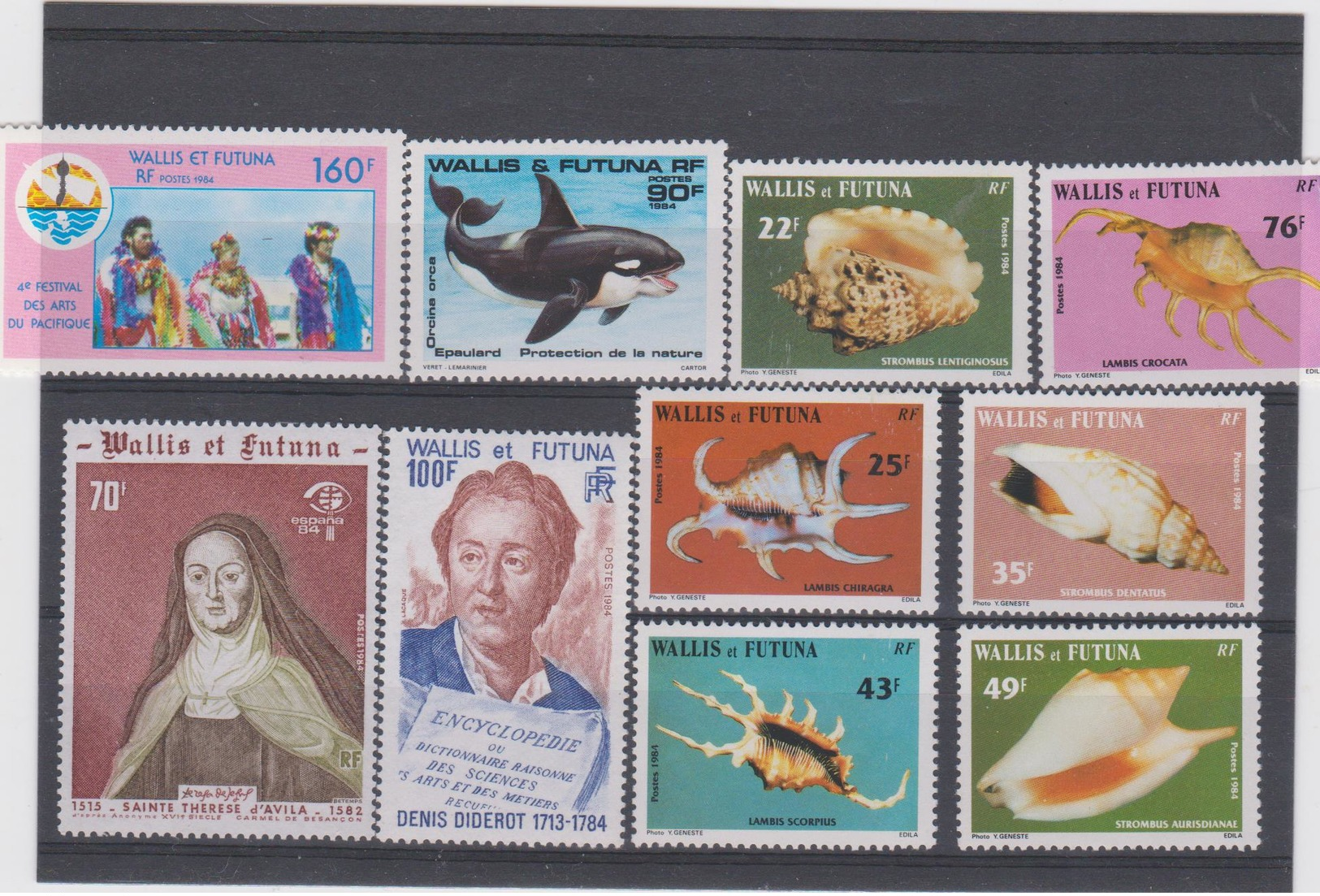 WALLIS ET FUTUNA Année 1984 Complète 10 T Neufs Xx  N° YT 312 à 321 - Años Completos